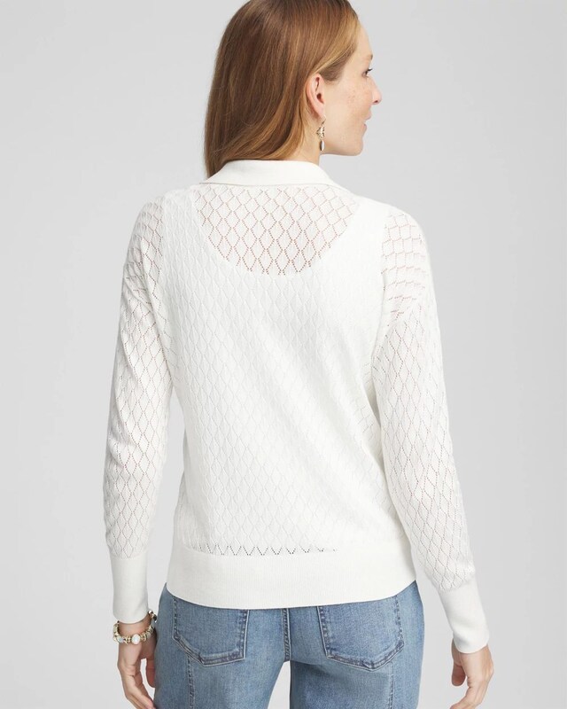 Collared V-Neck Pullover Sweater - image 3